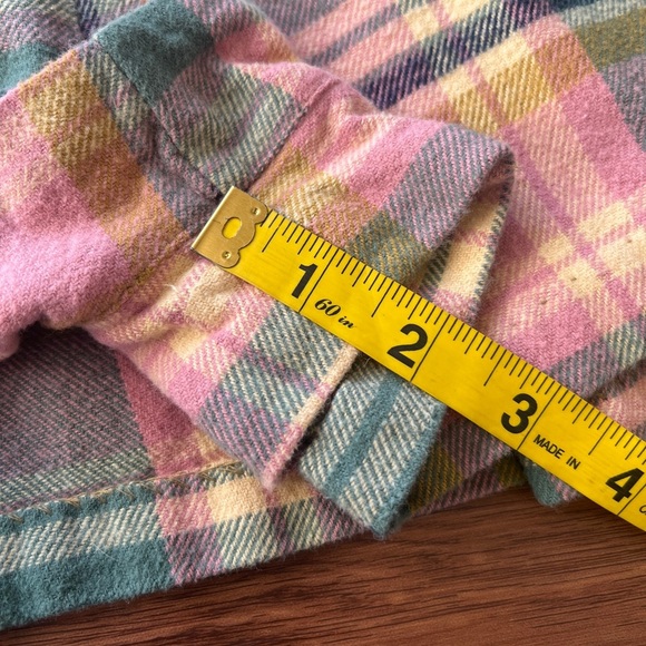 Free People Pink Tartan Plaid Pleated Mini Skirt Skort Women’s Size 8 - Picture 5 of 6